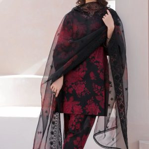 3 Pc Unstiched Fabric Lawn Suit | Best Collection 2025