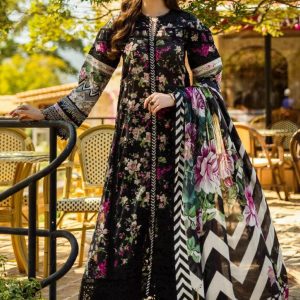 3 Pc Unstiched Fabric Lawn | Brand: ASIFA&NABEEL | Best Collection 2025