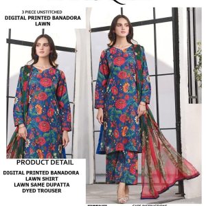 3 Pc Unstiched Fabric Lawn Suit | Brand: BAROQUE | Best Collection 2025