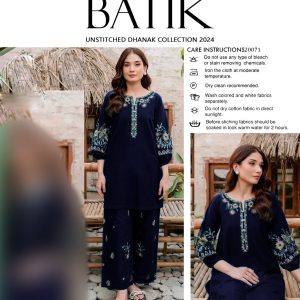 2 Pc Unstiched Fabric Lawn | Brand: BATIK | Best Collection 2025