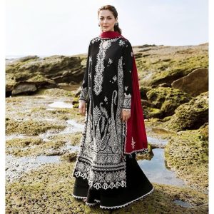 3 Pc Unstiched Embroidered Lawn Suit | Brand: ZAHRA | Best Collection 2025