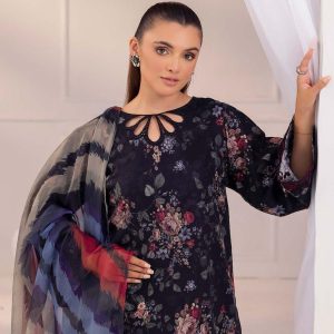 3 Pc Unstiched Embroidered Lawn Suit | Brand: BAROQUE | Best Collection 2025