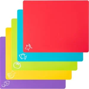 5 Pieces Flexible Plastic Cutting Board Mats